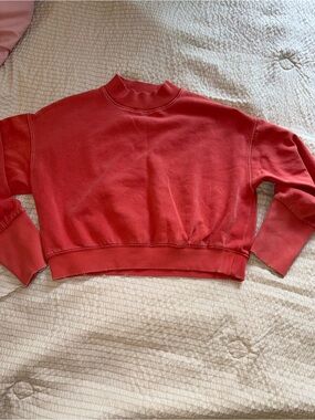 We the Free Cropped Mock Neck Sweatshirt xs